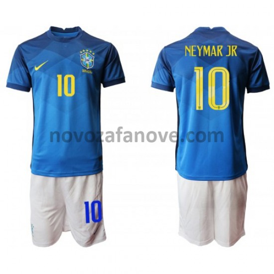 Nogometni Dres Brazil Neymar JR 10 Dječji Gostujući 2020-2021 Kratkih Rukava