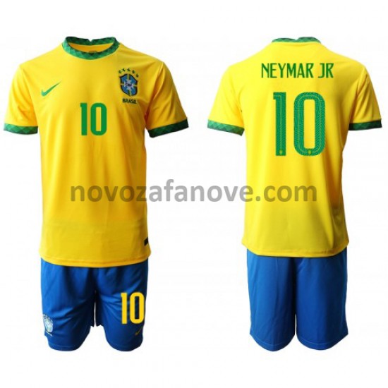 Nogometni Dres Brazil Neymar JR 10 Dječji Domaći 2020-2021 Kratkih Rukava