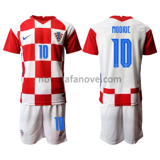Nogometni Dres Hrvatska Luka Modrić 10 Dječji Domaći Euro 2020 Kratkih Rukava