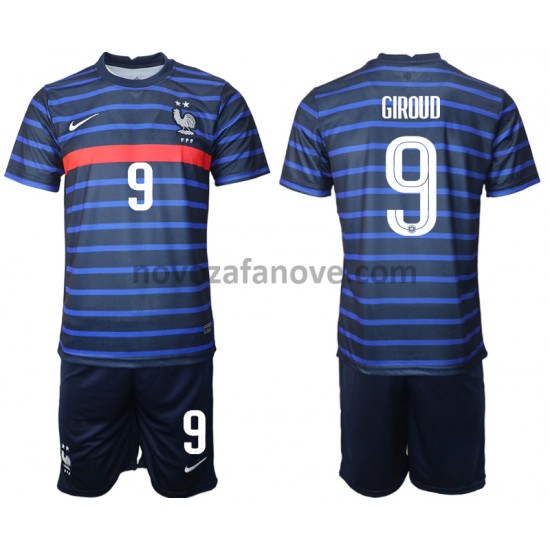 Nogometni Dres Francuska Olivier Giroud 9 Dječji Domaći Euro 2020 Kratkih Rukava