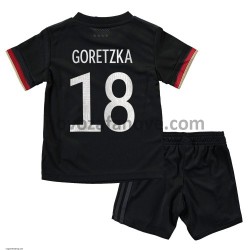 Nogometni Dres Njemačka Leon Goretzka 18 Dječji Gostujući Euro 2020 Kratkih Rukava