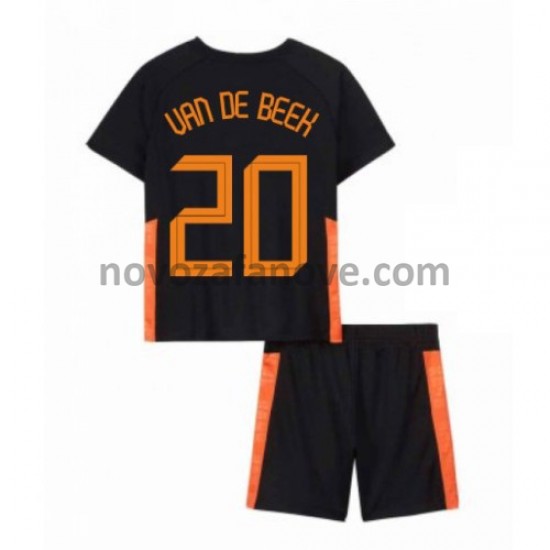 Nogometni Dres Nizozemska Donny van de Beek 20 Dječji Gostujući Euro 2020 Kratkih Rukava