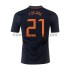 Nogometni Dres Nizozemska Frenkie de Jong 21 Gostujući Euro 2020 Kratkih Rukava