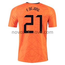 Nogometni Dres Nizozemska Frenkie de Jong 21 Domaći Euro 2020 Kratkih Rukava