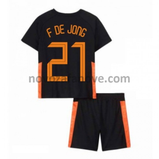 Nogometni Dres Nizozemska Frenkie de Jong 21 Dječji Gostujući Euro 2020 Kratkih Rukava