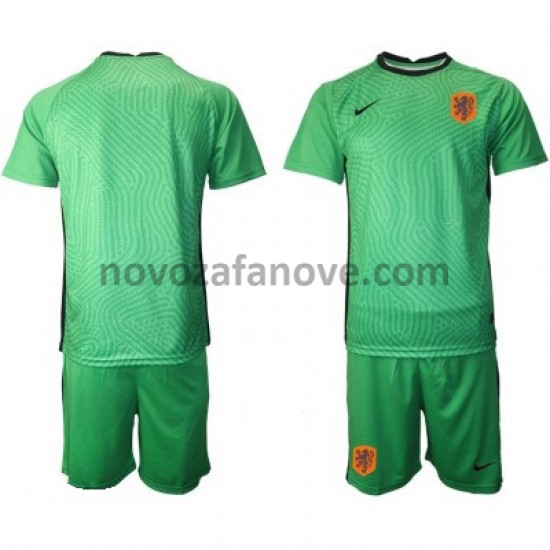 Nogometni Dres Nizozemska Golmanski Dječji Gostujući Euro 2020 Kratkih Rukava