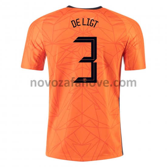 Nogometni Dres Nizozemska MATTHIJS DE LIGT 3 Domaći Euro 2020 Kratkih Rukava