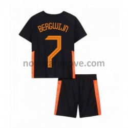 Nogometni Dres Nizozemska Steven Bergwijn 7 Dječji Gostujući Euro 2020 Kratkih Rukava