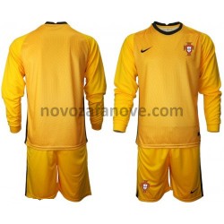 Nogometni Dres Portugal Golmanski Dječji Gostujući Euro 2020 Dugim Rukavima