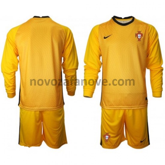 Nogometni Dres Portugal Golmanski Dječji Gostujući Euro 2020 Dugim Rukavima