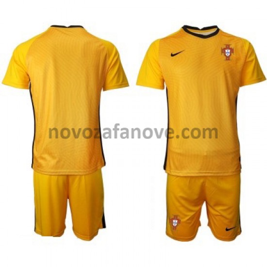 Nogometni Dres Portugal Golmanski Dječji Gostujući Euro 2020 Kratkih Rukava