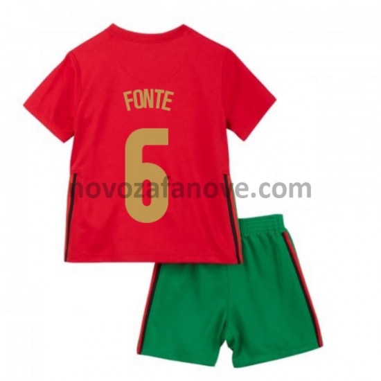 Nogometni Dres Portugal Jose Fonte 6 Dječji Domaći Euro 2020 Kratkih Rukava