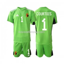 Nogometni Dres Belgija Courtois 1 Golmanski Dječji Domaći 2021-2022 Kratkih Rukava