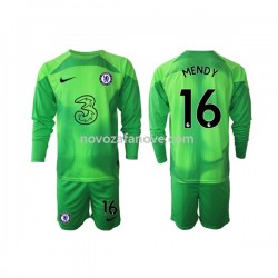 Nogometni Dres Chelsea Edouard Mendy 16 Golmanski Dječji Treći 2022-2023 Dugim Rukavima