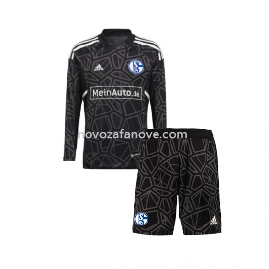 Nogometni Dres FC Schalke 04 Golmanski Dječji Domaći 2022-2023 Dugim Rukavima