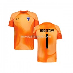 Nogometni Dres Finska HRADECKY 1 Golmanski Muški Domaći 2022-2023 Kratkih Rukava
