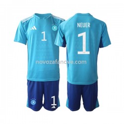 Nogometni Dres Njemačka Manuel Neuer 1 Golmanski Dječji Domaći Svjetsko prvenstvo 2022 Kratkih Rukava