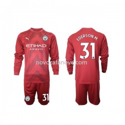 Nogometni Dres Manchester City Ederson M 31 Golmanski Dječji Domaći 2022-2023 Dugim Rukavima