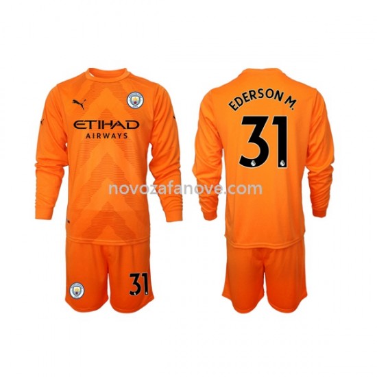 Nogometni Dres Manchester City Ederson M 31 Golmanski Dječji Treći 2022-2023 Dugim Rukavima