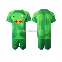 Nogometni Dres RB Leipzig Golmanski Dječji Gostujući 2022-2023 Kratkih Rukava