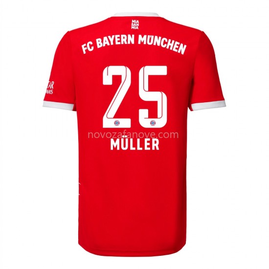 Nogometni Dres Bayern München Muller 25 Domaći 2022-2023 Kratkih Rukava