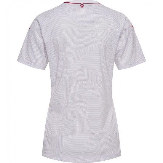 Nogometni Dres Danska Ženska Gostujući 2022 Kratkih Rukava