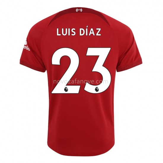 Nogometni Dres Liverpool Diaz 23 Domaći 2022-2023 Kratkih Rukava