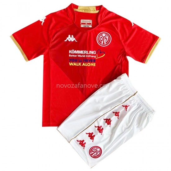 Nogometni Dres Mainz 5 Dječji Domaći 2022-2023 Kratkih Rukava