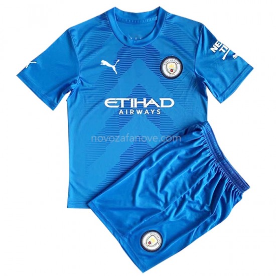 Nogometni Dres Manchester City Golmanski Dječji Gostujući 2022-2023 Kratkih Rukava