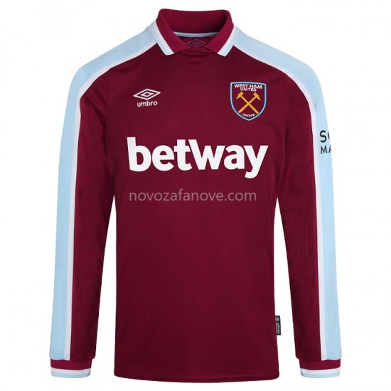 Nogometni Dres West Ham United Domaći 2021-2022 Dugi Rukav