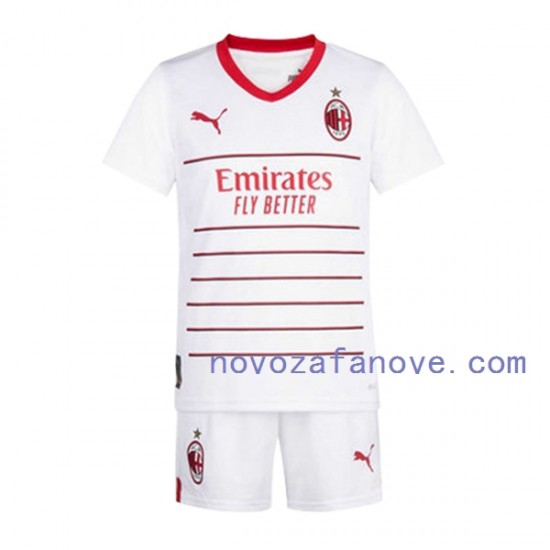 Nogometni Dres AC Milan Dječji Gostujući 2022-2023 Kratkih Rukava
