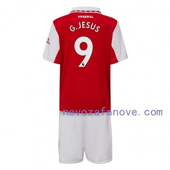 Nogometni Dres Arsenal Gabriel Jesus 9 Dječji Domaći 2022-2023 Kratkih Rukava