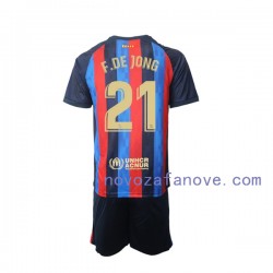 Nogometni Dres FC Barcelona Frenkie de Jong 21 Dječji Domaći 2022-2023 Kratkih Rukava