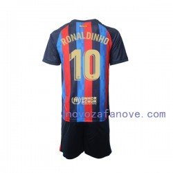 Nogometni Dres FC Barcelona Ronaldinho 10 Dječji Domaći 2022-2023 Kratkih Rukava