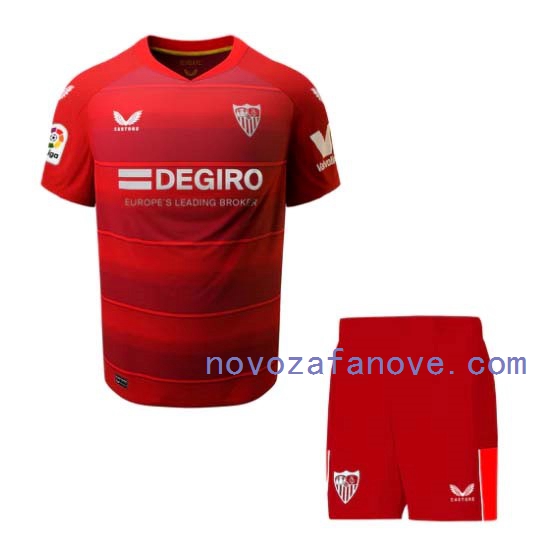 Nogometni Dres Sevilla FC Dječji Gostujući 2022-2023 Kratkih Rukava