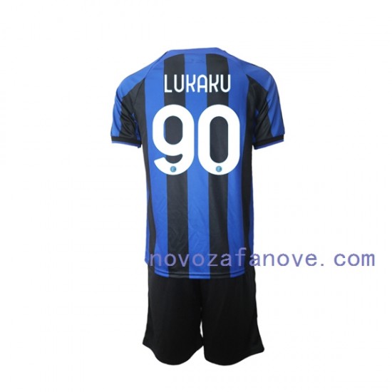 Nogometni Dres Inter Milan Romelu Lukaku 90 Dječji Domaći 2022-2023 Kratkih Rukava