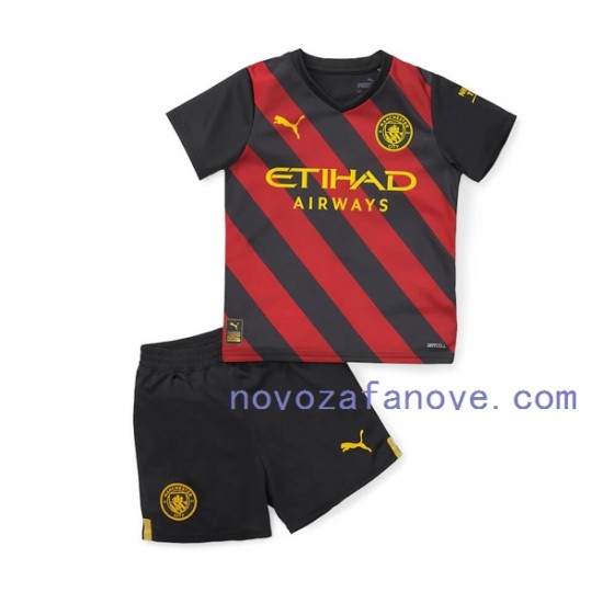 Nogometni Dres Manchester City Dječji Gostujući 2022-2023 Kratkih Rukava