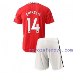 Nogometni Dres Manchester United Christian Eriksen 14 Dječji Domaći 2022-2023 Kratkih Rukava