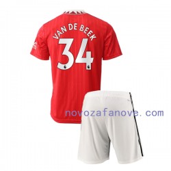 Nogometni Dres Manchester United Donny van de Beek 34 Dječji Domaći 2022-2023 Kratkih Rukava