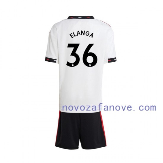 Nogometni Dres Manchester United Elanga 36 Dječji Gostujući 2022-2023 Kratkih Rukava