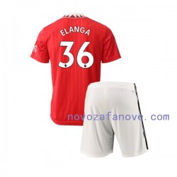 Nogometni Dres Manchester United Elanga 36 Dječji Domaći 2022-2023 Kratkih Rukava