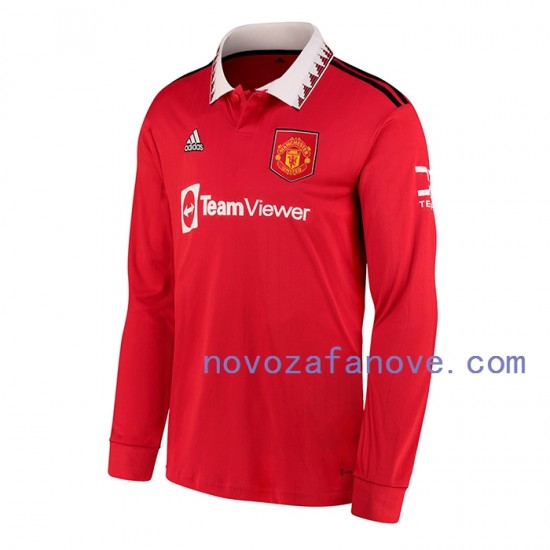 Nogometni Dres Manchester United Muški Domaći 2022-2023 Dugim Rukavima