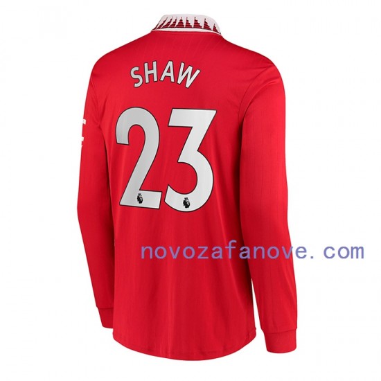Nogometni Dres Manchester United Luke Shaw 23 Muški Domaći 2022-2023 Dugim Rukavima
