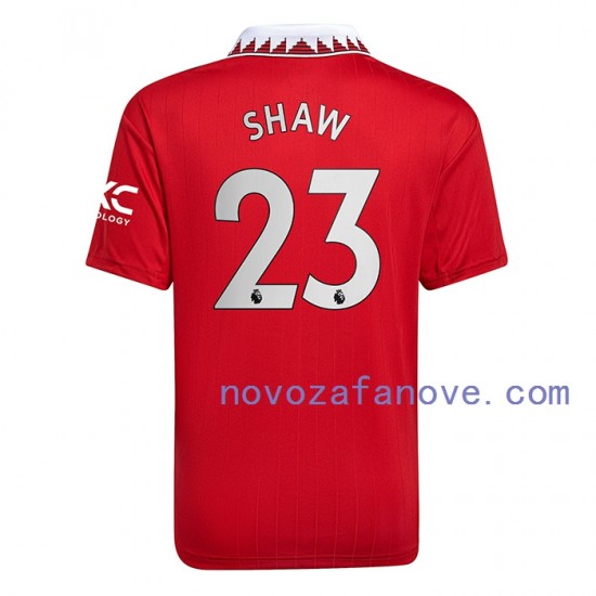 Nogometni Dres Manchester United Luke Shaw 23 Muški Domaći 2022-2023 Kratkih Rukava