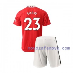 Nogometni Dres Manchester United Luke Shaw 23 Dječji Domaći 2022-2023 Kratkih Rukava
