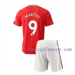 Nogometni Dres Manchester United Martial 9 Dječji Domaći 2022-2023 Kratkih Rukava