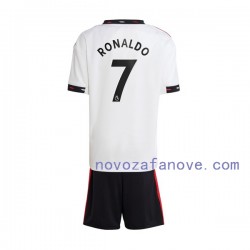 Nogometni Dres Manchester United Ronaldo 7 Dječji Gostujući 2022-2023 Kratkih Rukava