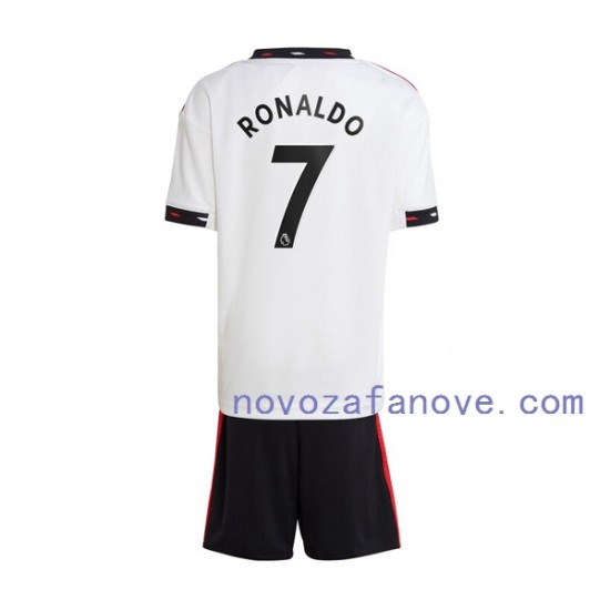 Nogometni Dres Manchester United Ronaldo 7 Dječji Gostujući 2022-2023 Kratkih Rukava
