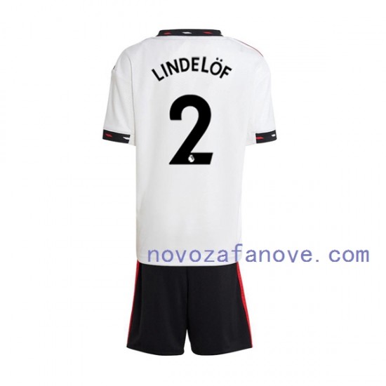 Nogometni Dres Manchester United Victor Lindelof 2 Dječji Gostujući 2022-2023 Kratkih Rukava