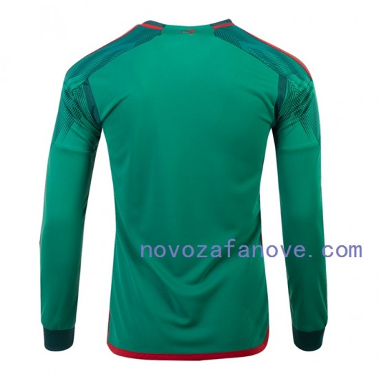 Nogometni Dres Meksiko Muški Domaći Svjetsko prvenstvo 2022 Dugim Rukavima